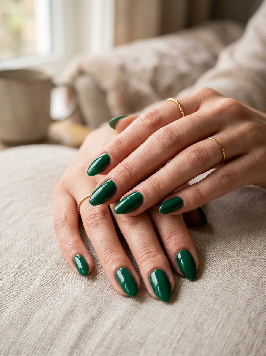 Emerald Green Nails